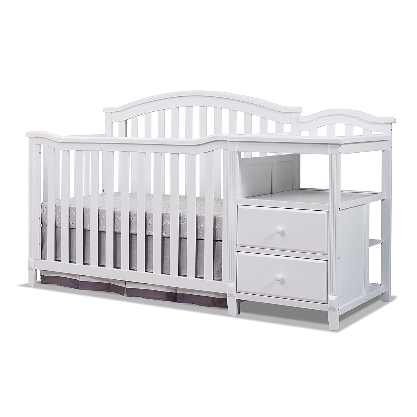 Convertible Crib with Changing Table Storage
