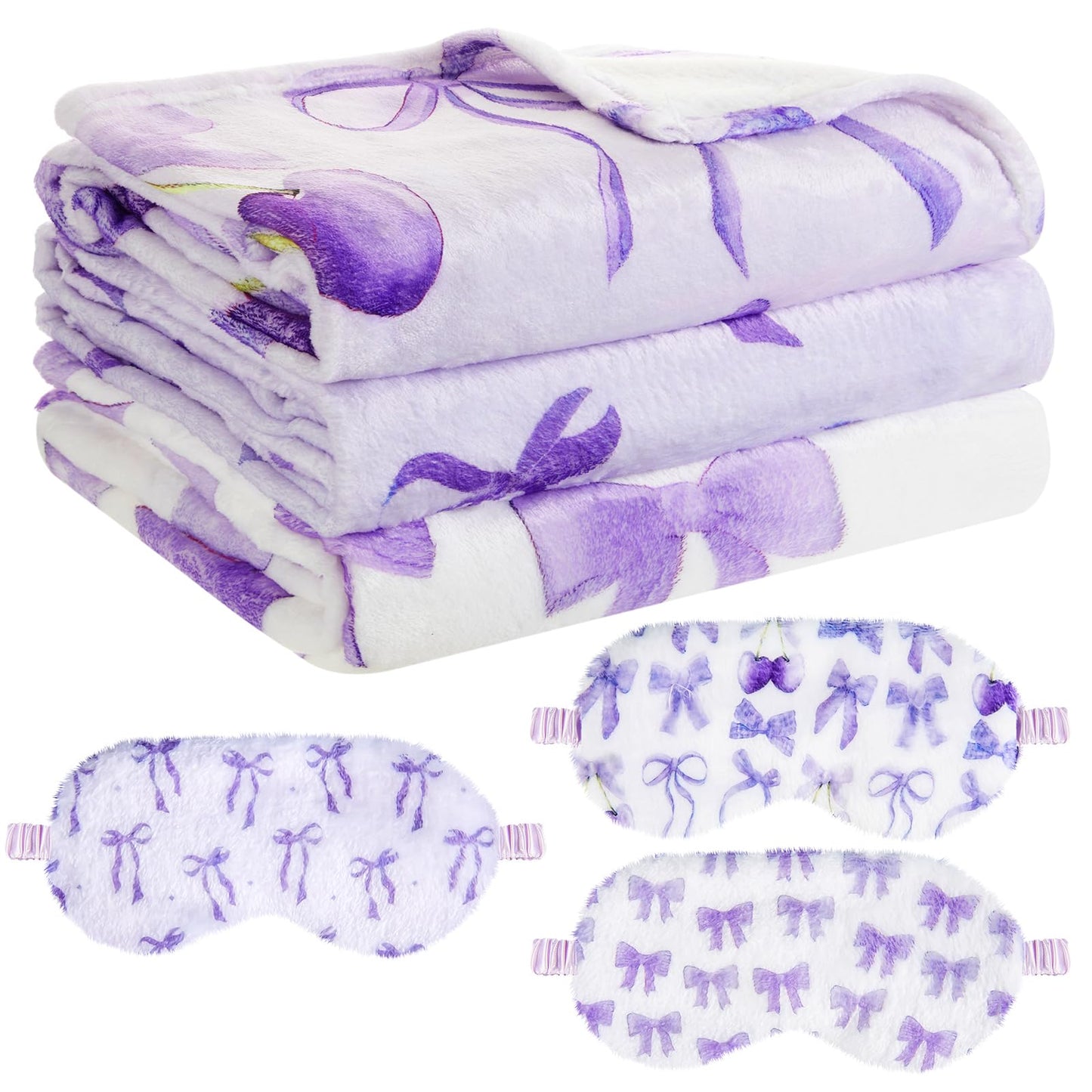 Kids Sleepover Blanket & Eye Mask Party Set