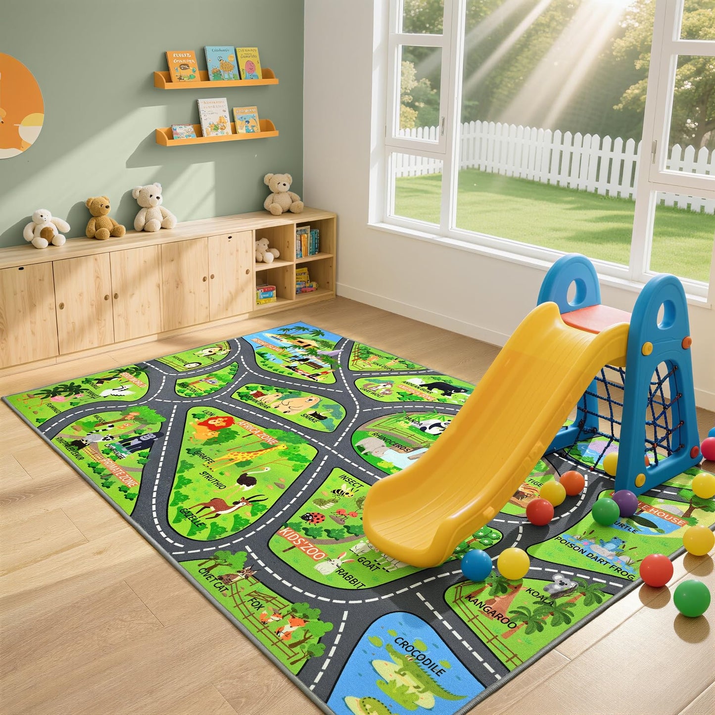 Kids Playroom Area Rug for Bedroom & Nursery
