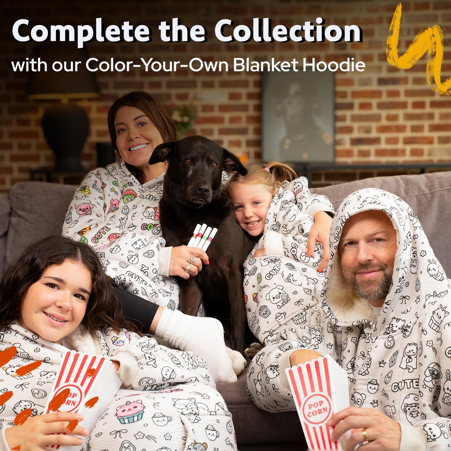 Color-In Wearable Sherpa Blanket Craft Kit
