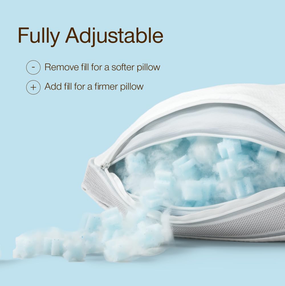 Adjustable Memory Foam Toddler Pillow for Kids