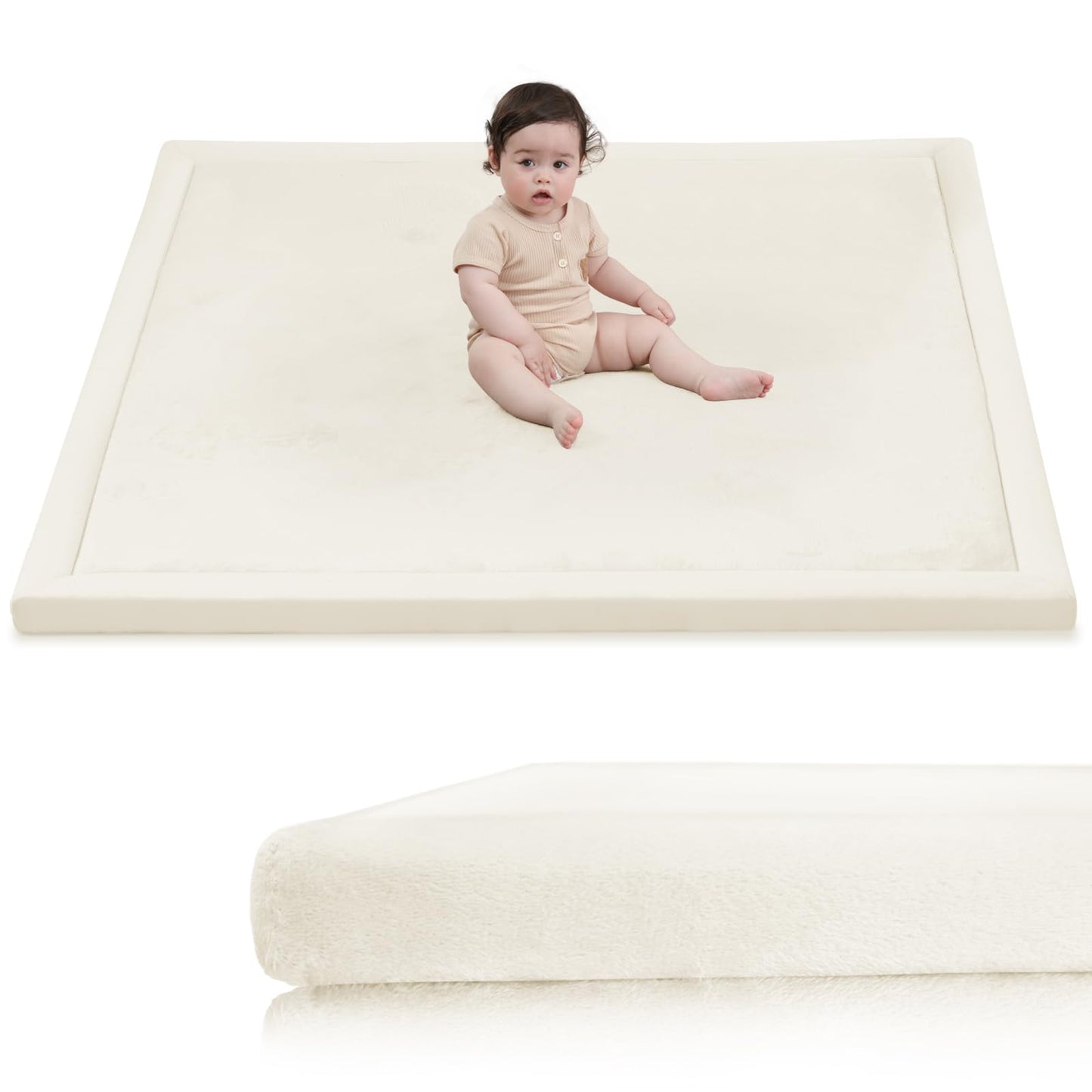 Extra Thick Memory Foam Baby Play Mat for Floor