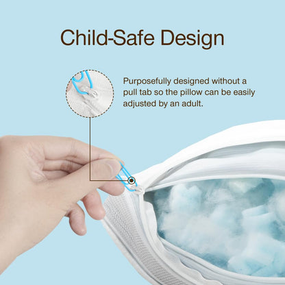 Adjustable Memory Foam Toddler Pillow for Kids
