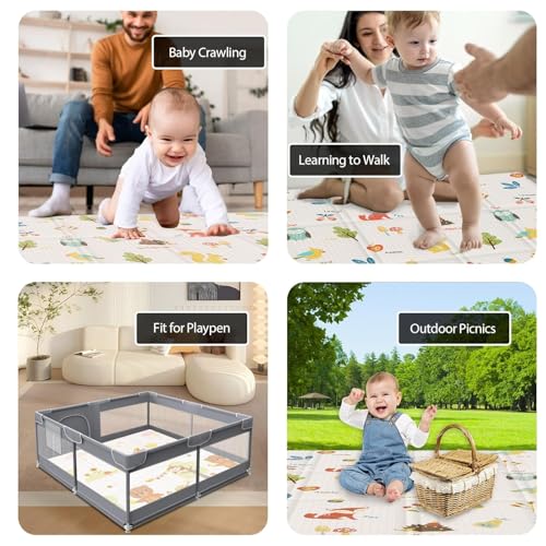 Foldable Foam Play Mat for Babies Toddlers and Kids