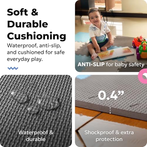 Interlocking Foam Play Mat Tiles for Babies and Kids