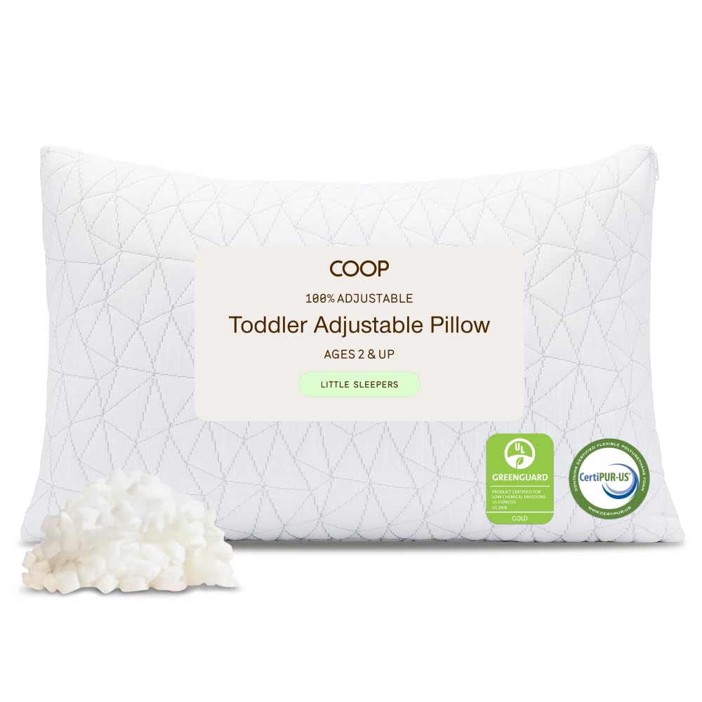 Adjustable Memory Foam Toddler Pillow for Kids