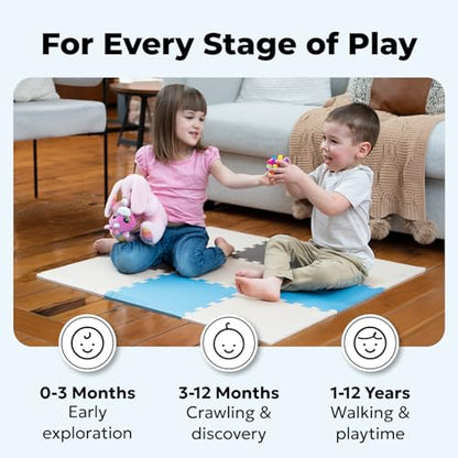 Interlocking Foam Play Mat Tiles for Babies and Kids