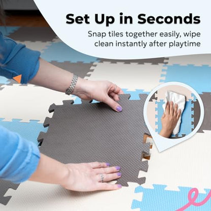Interlocking Foam Play Mat Tiles for Babies and Kids