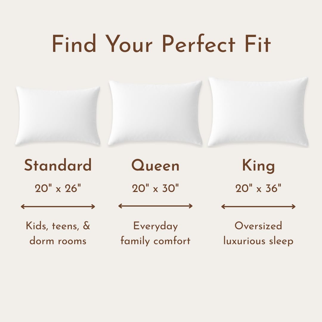 Organic Bed Pillow for Toddler, Youth & Adults