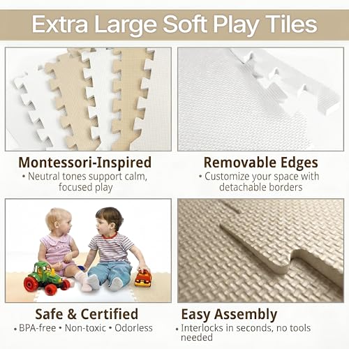 Extra Large Foam Play Mat Tiles for Kids and Babies