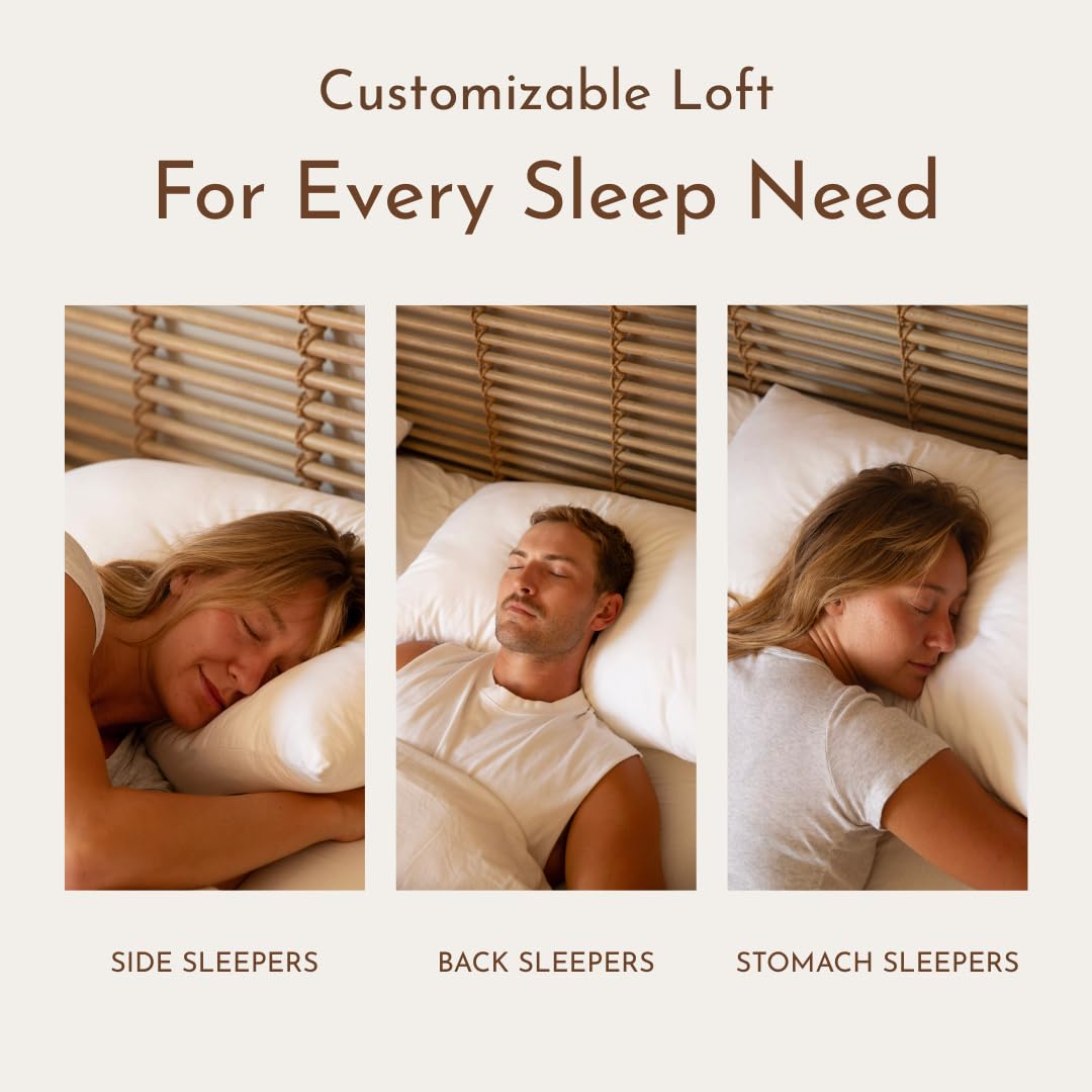 Organic Bed Pillow for Toddler, Youth & Adults