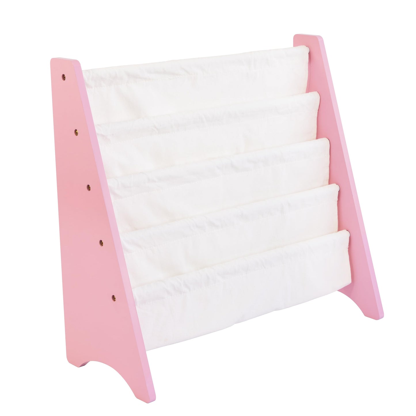 4-Tier Kids Bookshelf with Deep Sling Pockets