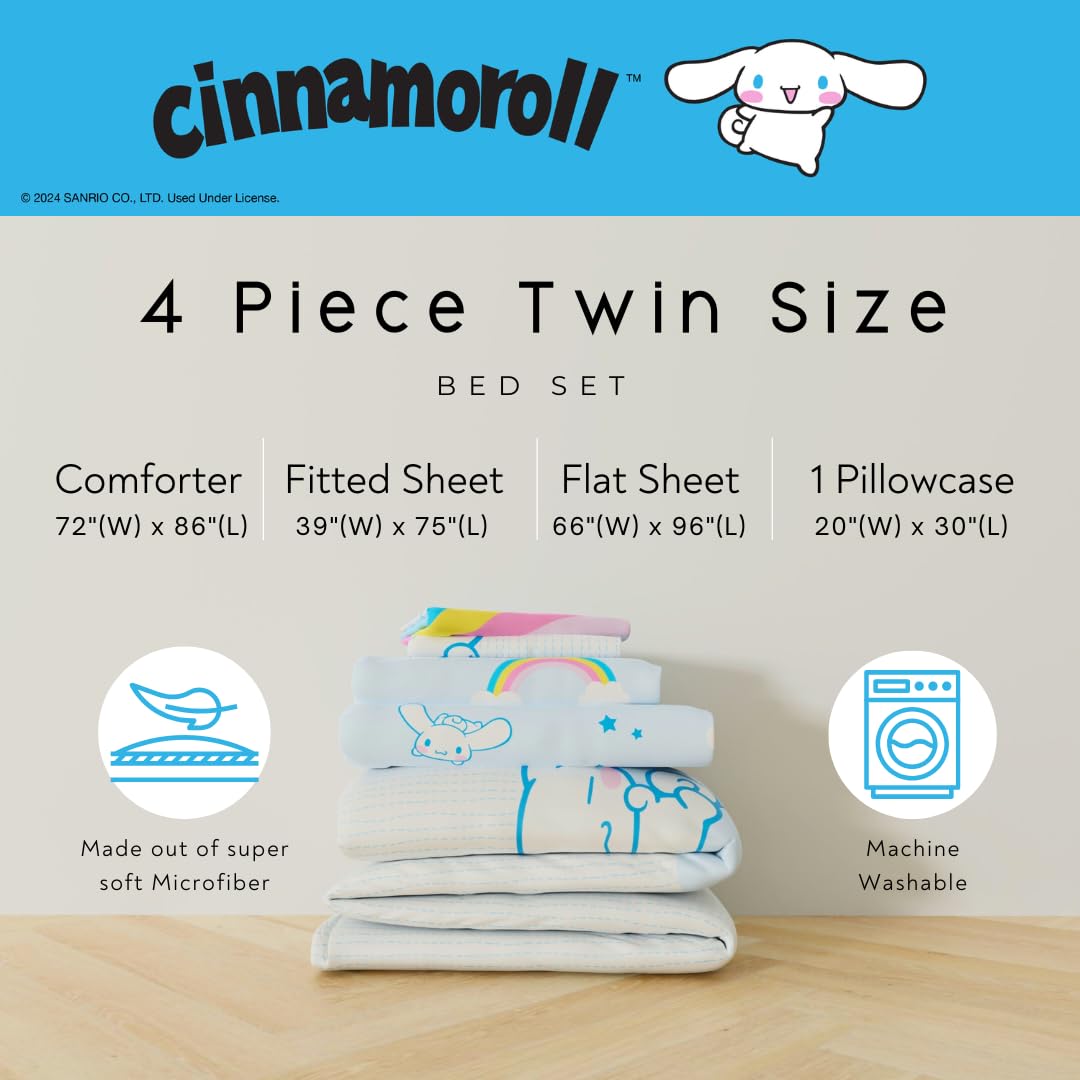Franco Sanrio and Kawaii Comforter and Sheet Set