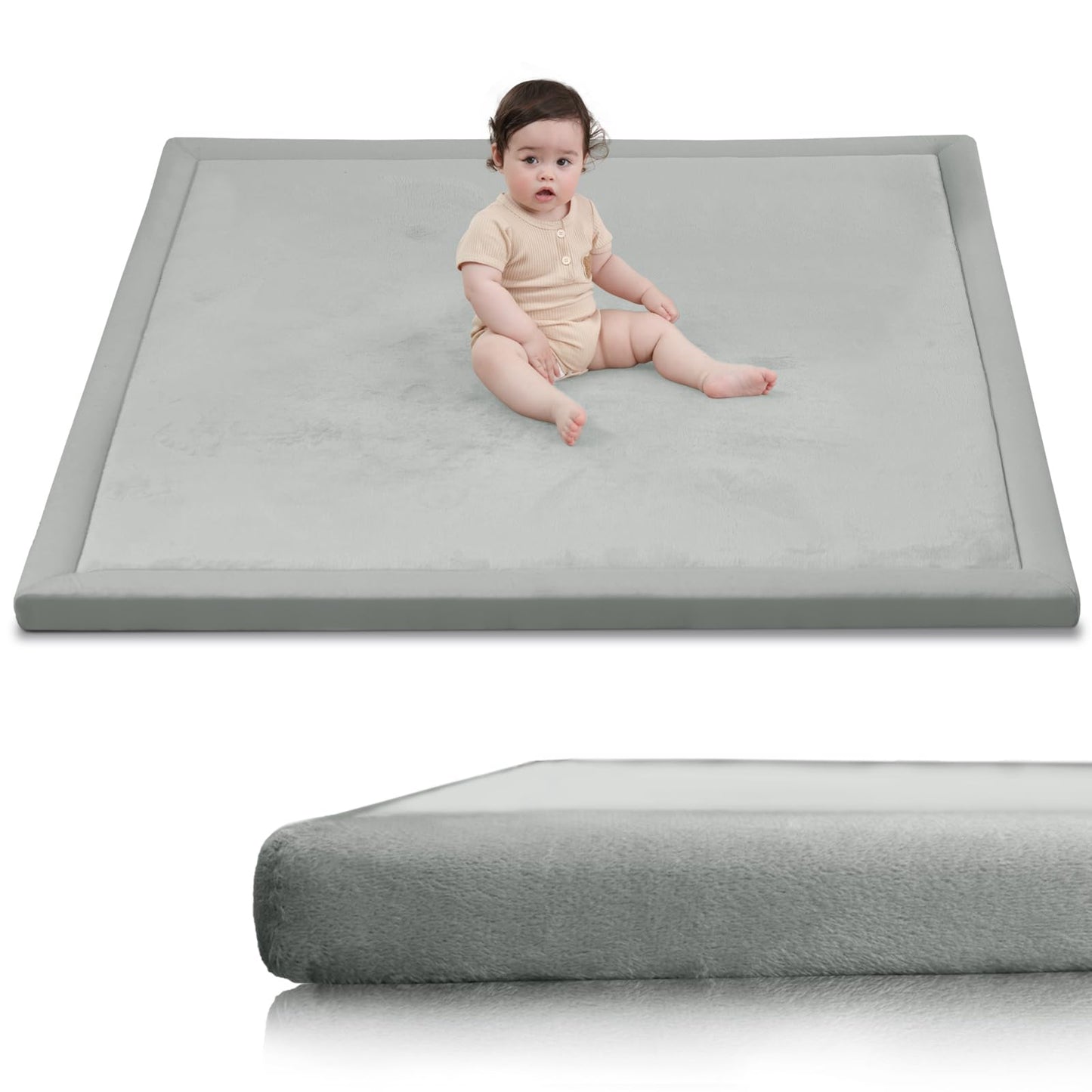Extra Thick Memory Foam Baby Play Mat for Floor