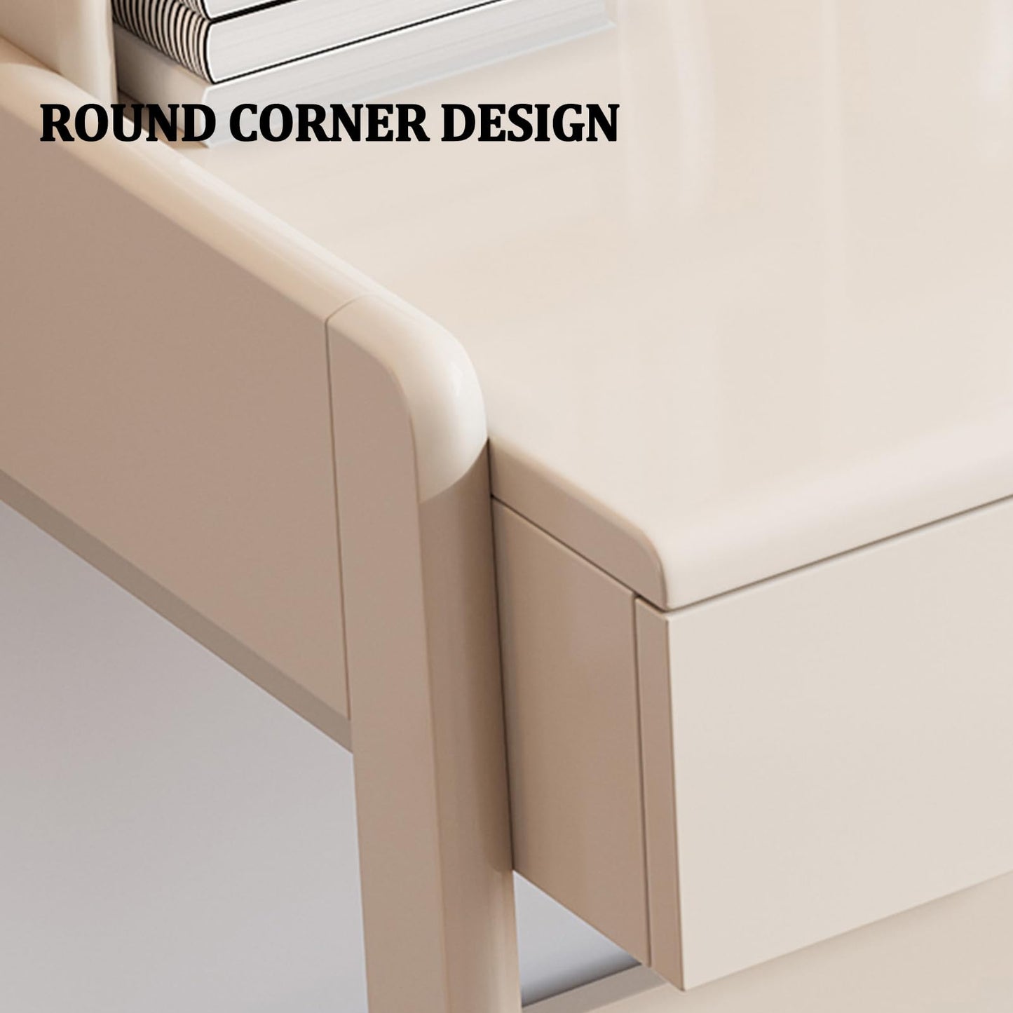 Solid Wood Kids Study Desk with Hutch & Drawer