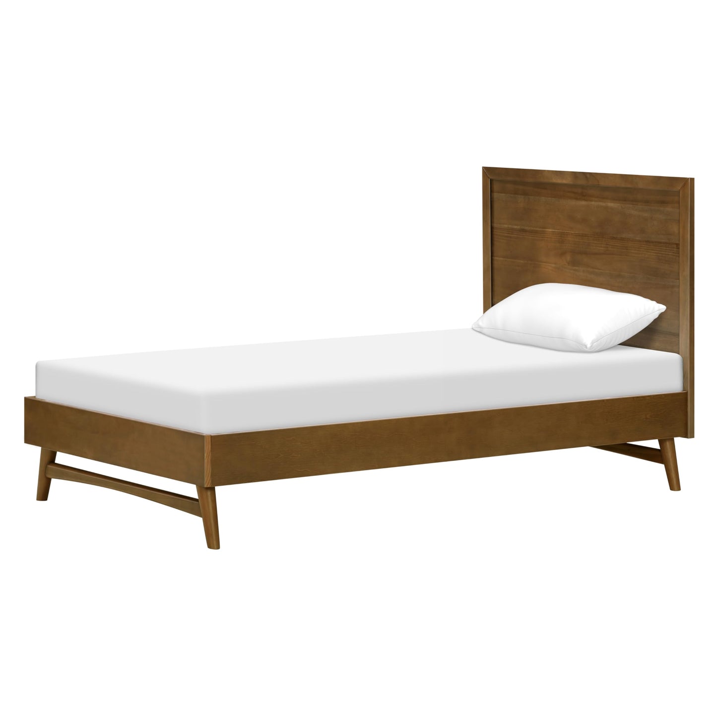 Solid Wood Twin Bed Frame with Headboard