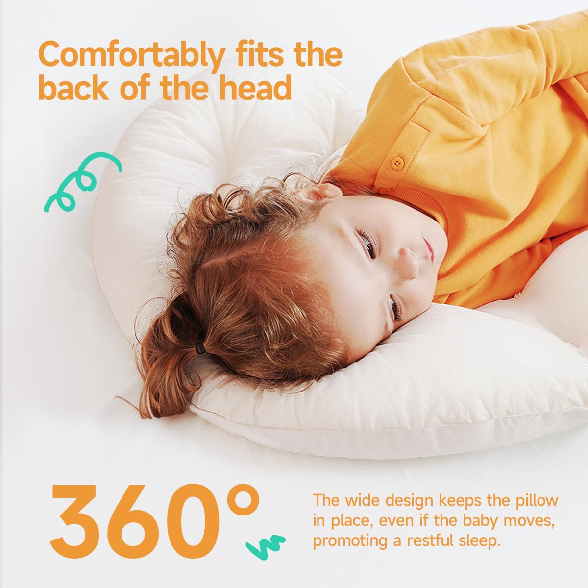 Soft Swan Body Pillow with Cotton Pillowcase