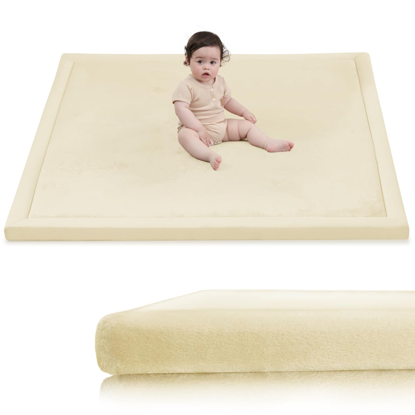 Extra Thick Memory Foam Baby Play Mat for Floor