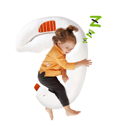 Soft Swan Body Pillow with Cotton Pillowcase