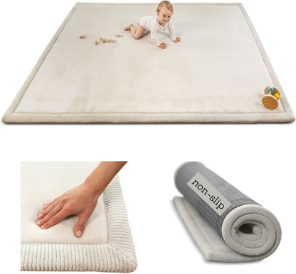 Coral Velvet Baby Play Mat for Safe Crawling and Play