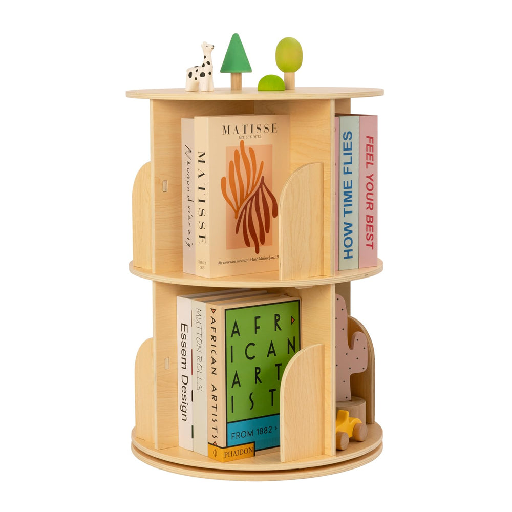 Rotating Bookshelf Tower for Kids Rooms