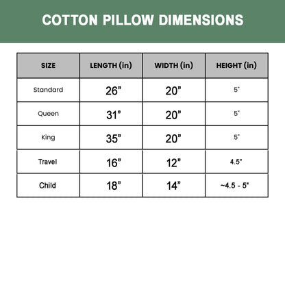 Organic Cotton Bed Pillow with Certified Cover
