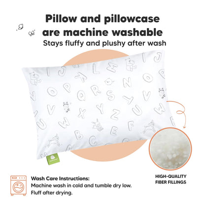 Organic Cotton Toddler Pillow with Pillowcase