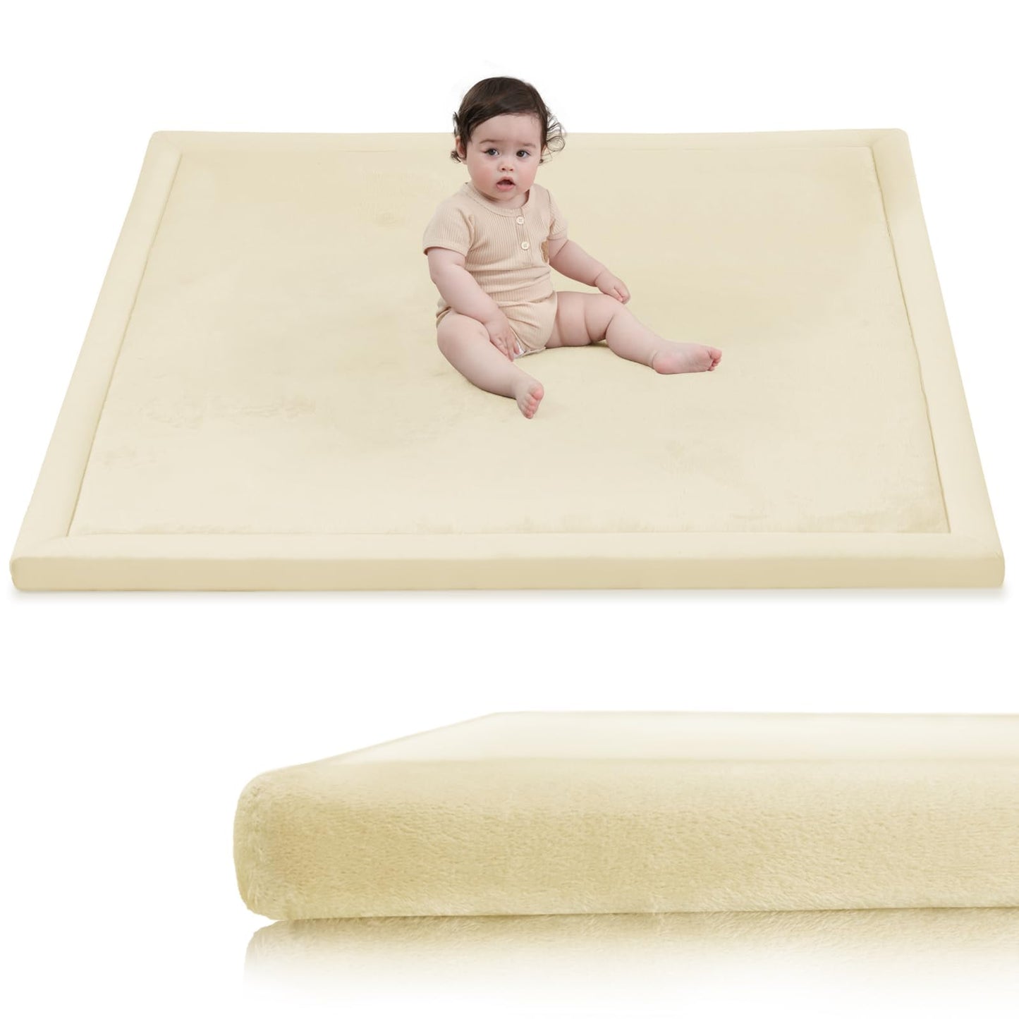 Extra Thick Memory Foam Baby Play Mat for Floor