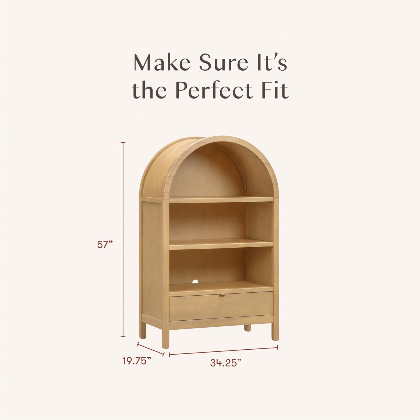 Wooden Bookcase with Drawer and Adjustable Shelf