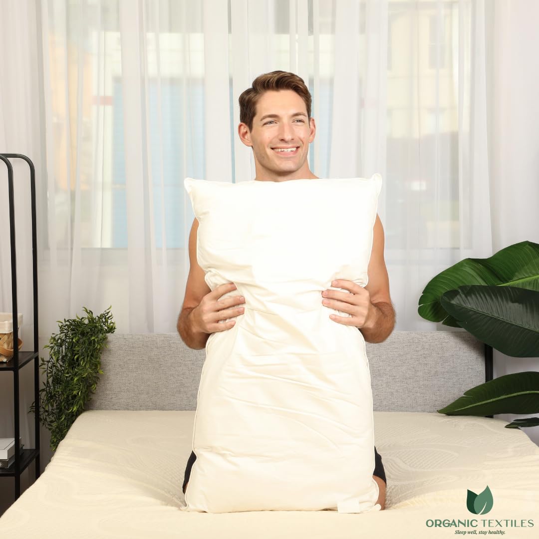 Organic Cotton Bed Pillow with Certified Cover