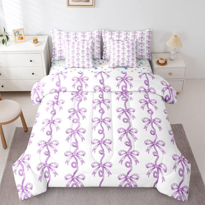 Pink Bow Bedding Set for Girls and Kids