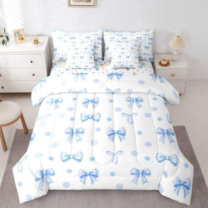 Pink Bow Bedding Set for Girls and Kids