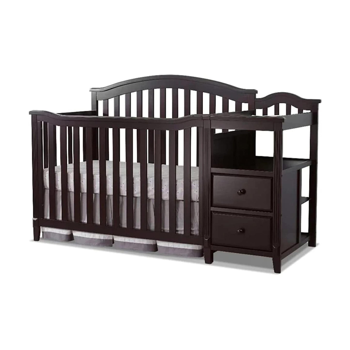 Convertible Crib with Changing Table Storage