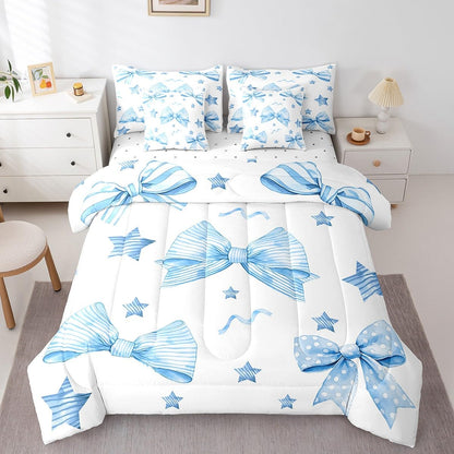 Pink Bow Bedding Set for Girls and Kids