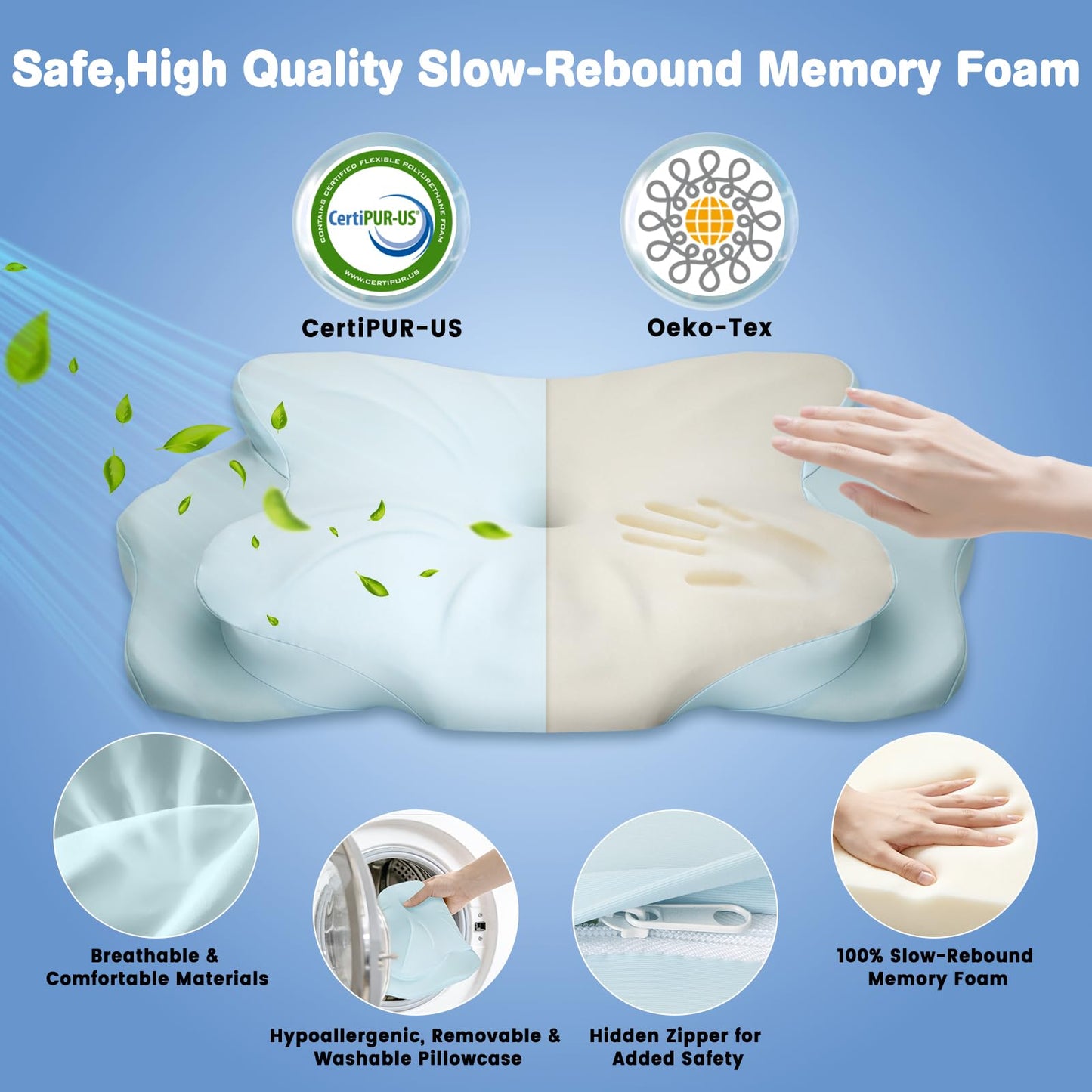 Kids Cervical Support Pillow for Toddlers
