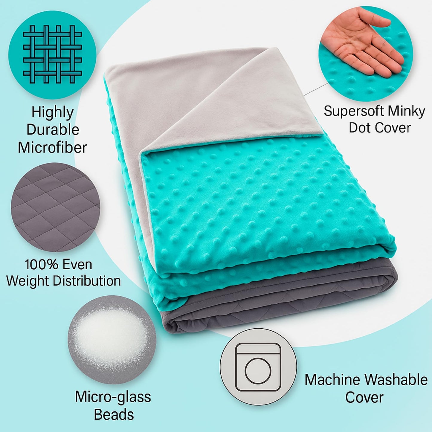 Kids Weighted Blanket with Removable Soft Cover