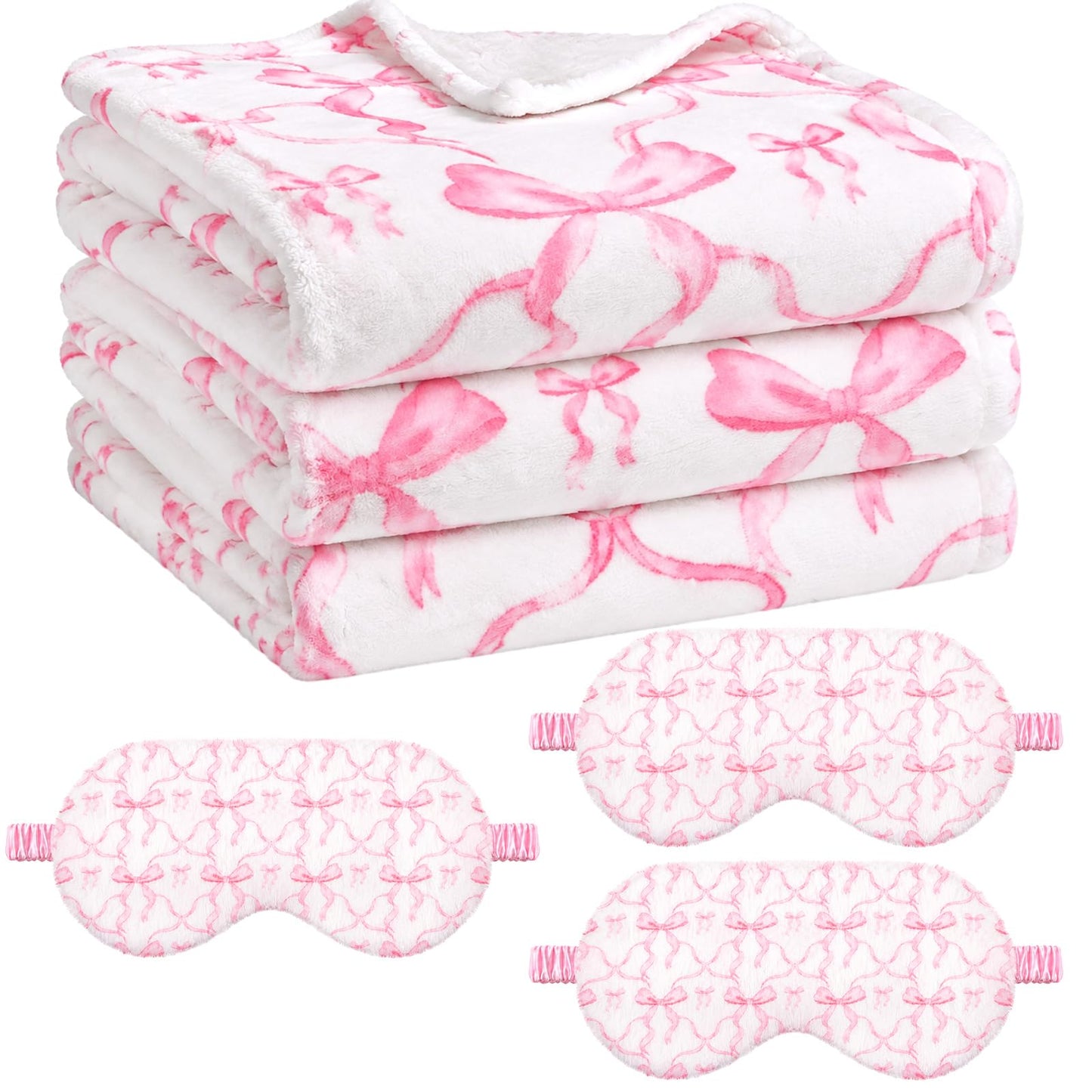 Kids Sleepover Blanket & Eye Mask Party Set