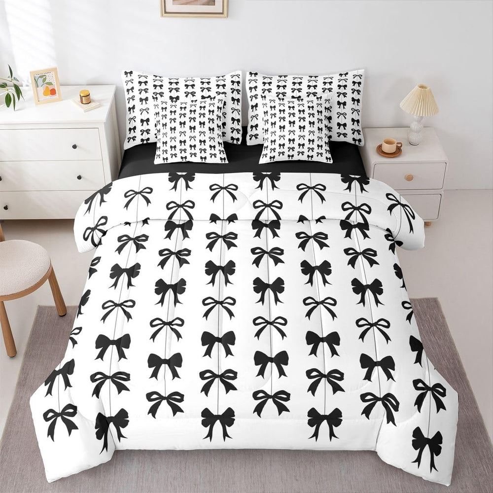 Pink Bow Bedding Set for Girls and Kids