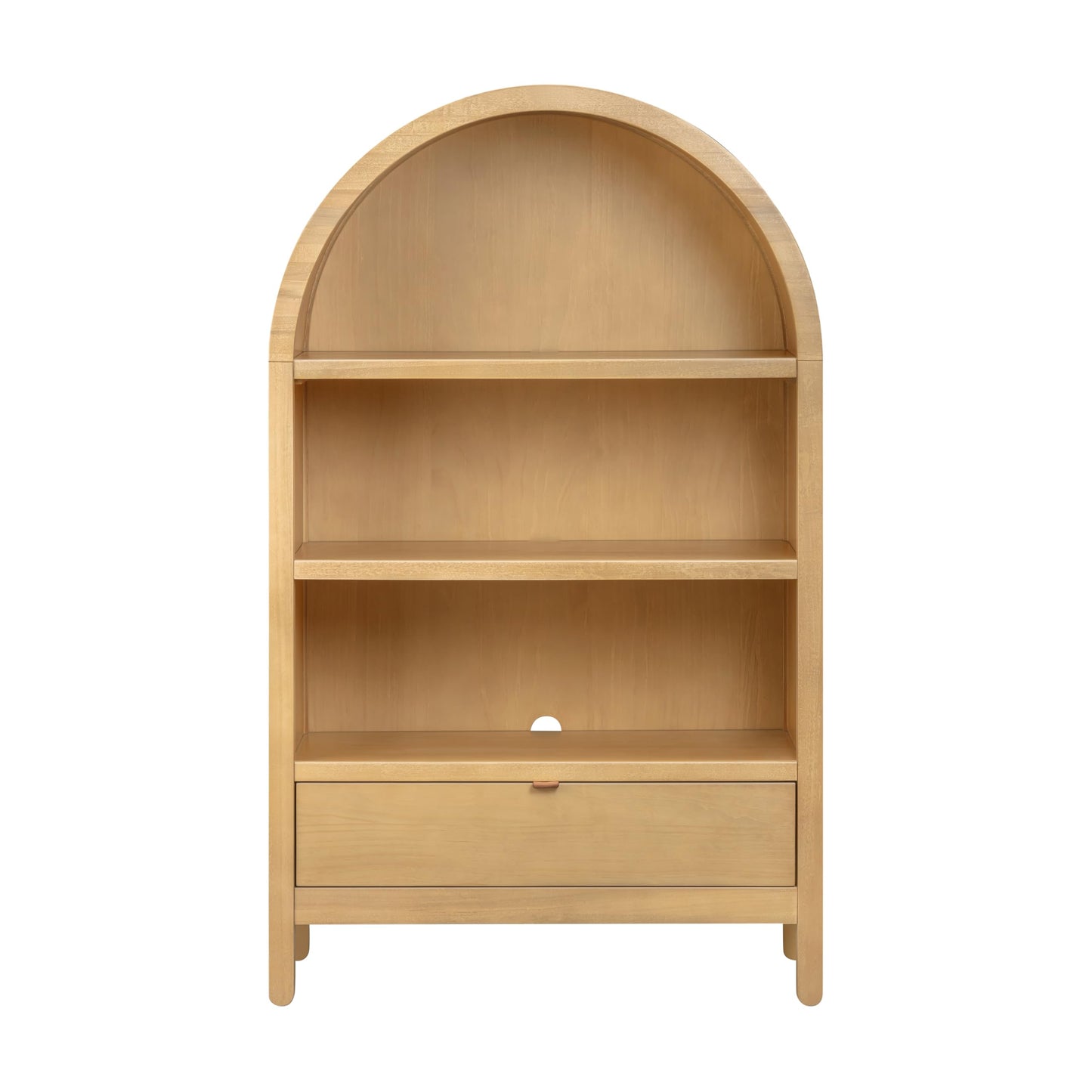 Wooden Bookcase with Drawer and Adjustable Shelf
