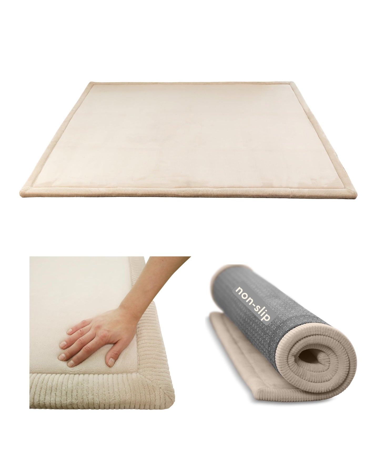 Coral Velvet Baby Play Mat for Safe Crawling and Play