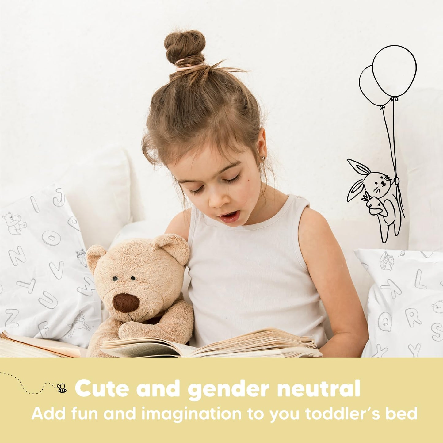 Organic Cotton Toddler Pillow with Pillowcase