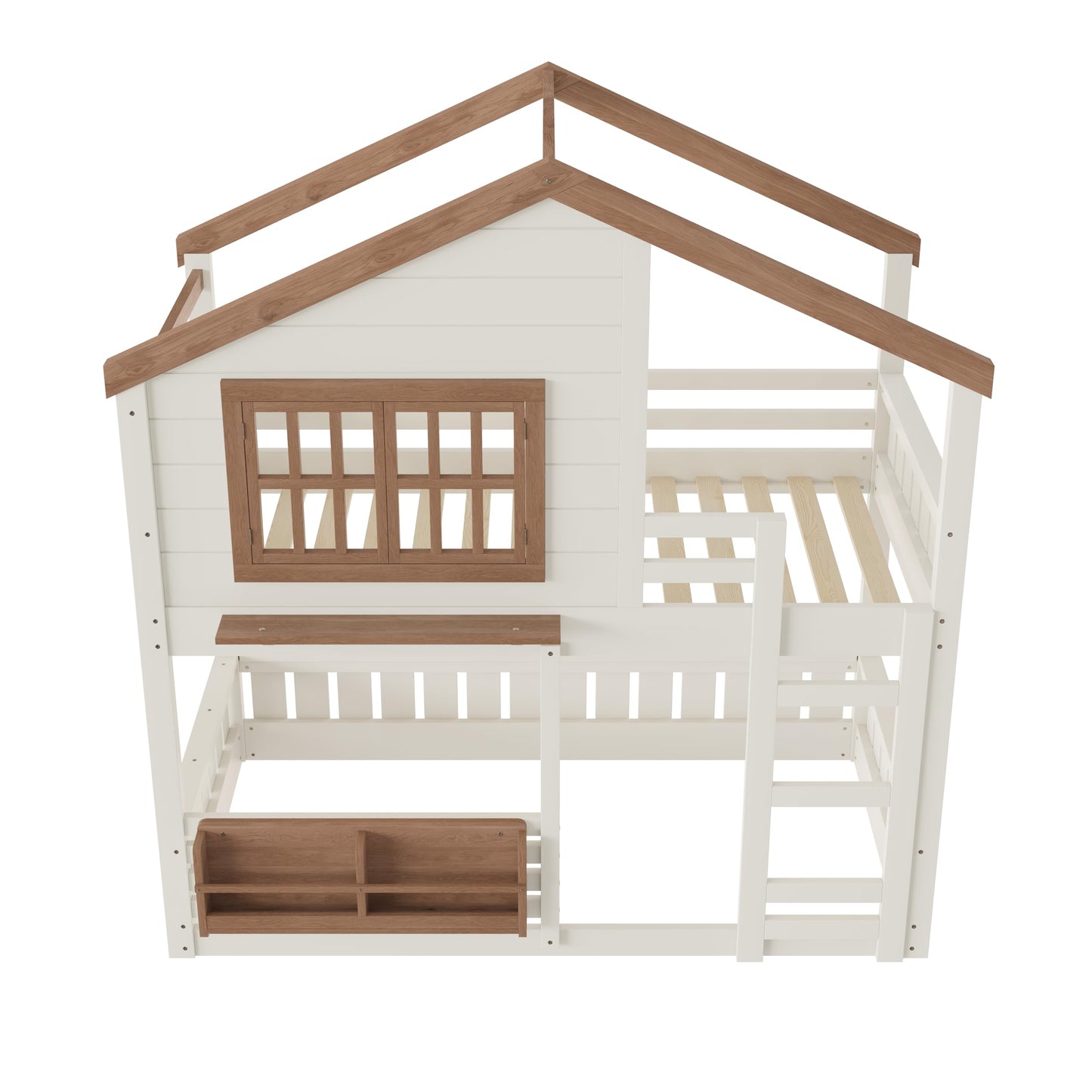 Twin House Bunk Bed with Storage Box