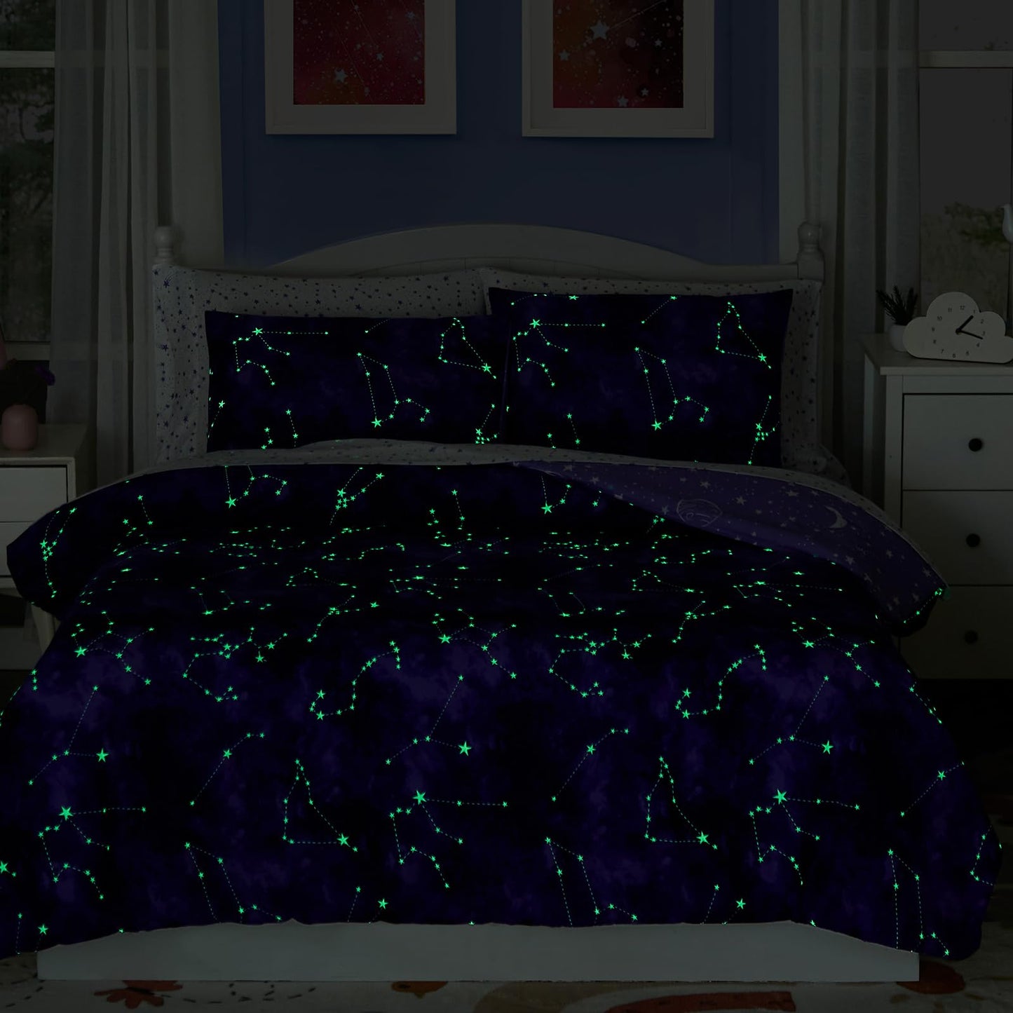 Glow-in-the-Dark Comforter Bedding Set