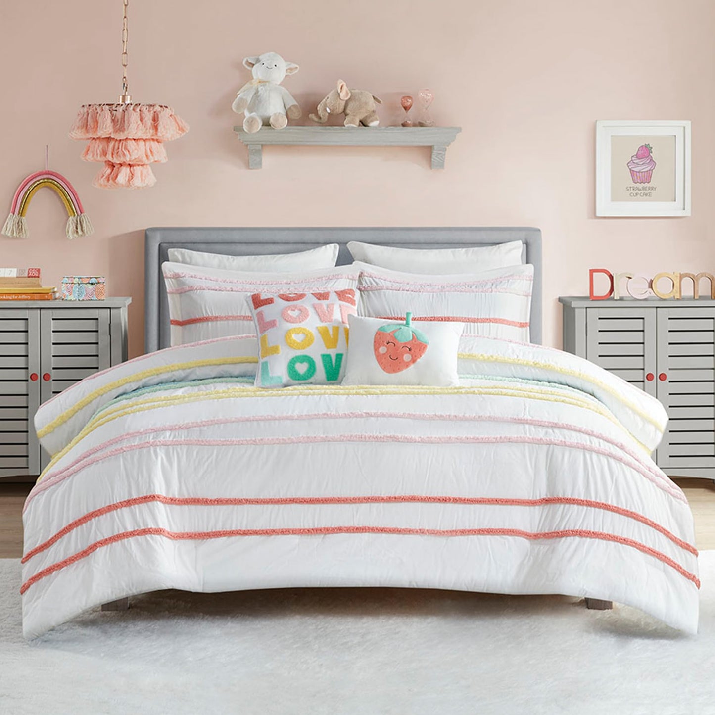 Girls Twin Duvet Cover & Comforter Set
