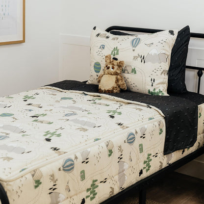 Kids Zipper Bedding Set with Comforter & Pillowcase