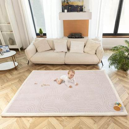 Coral Velvet Baby Play Mat for Safe Crawling and Play