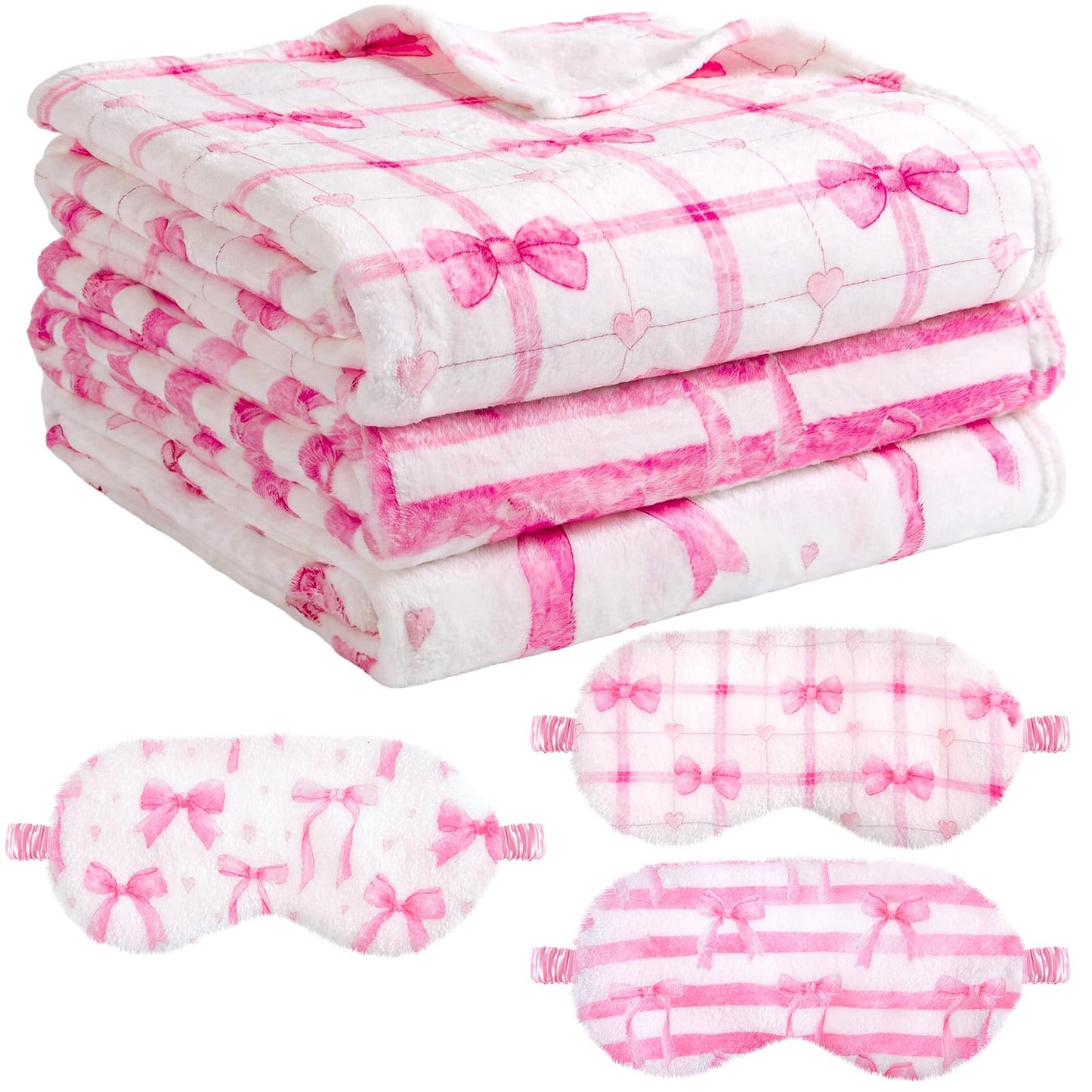 Kids Sleepover Blanket & Eye Mask Party Set