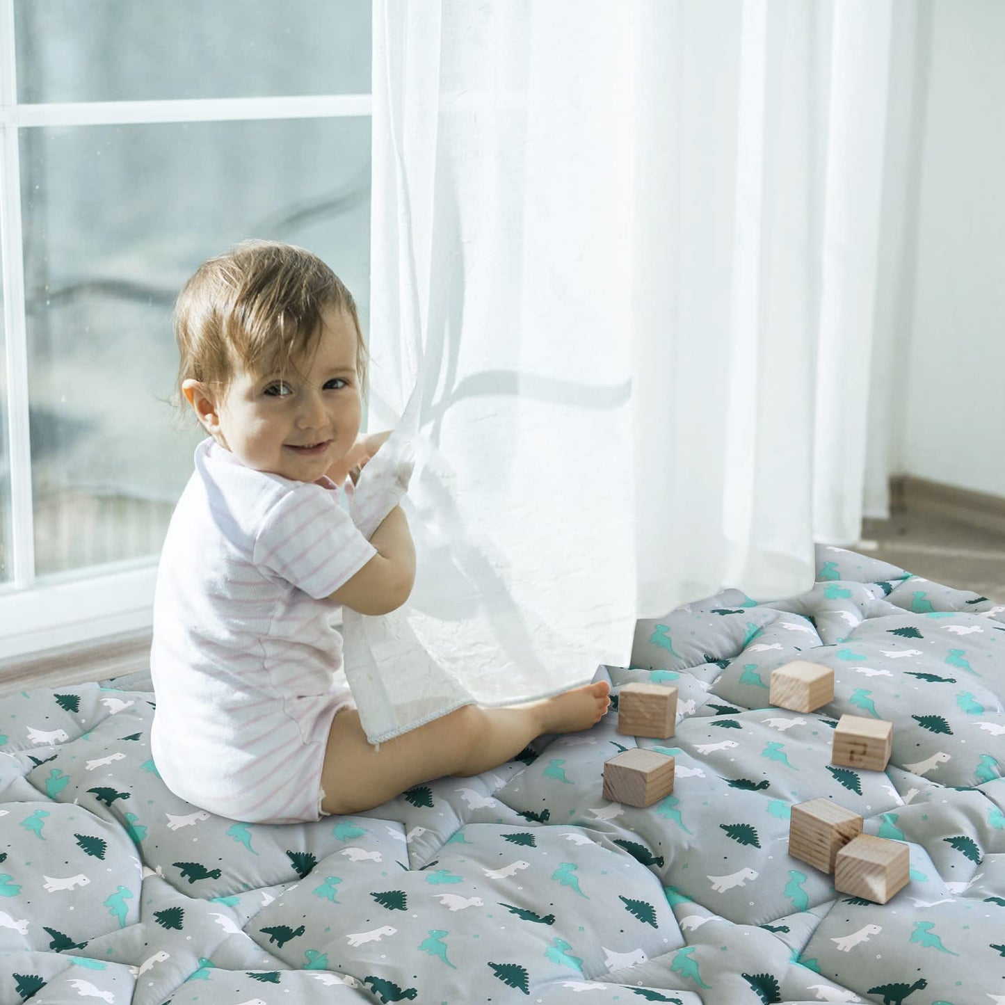 Thick Dinosaur Play Mat for Kids and Baby Playpens