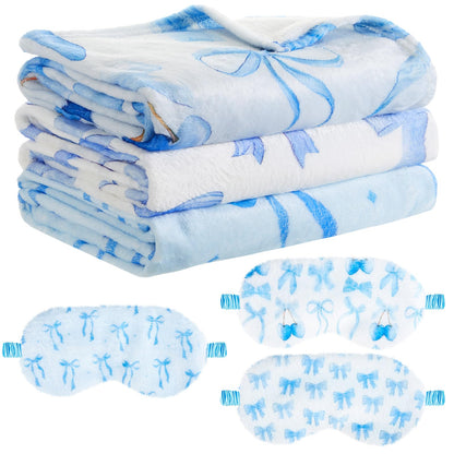 Kids Sleepover Blanket & Eye Mask Party Set