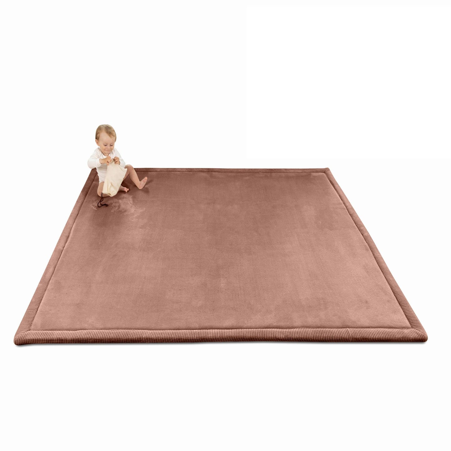 Coral Velvet Baby Play Mat for Safe Crawling and Play